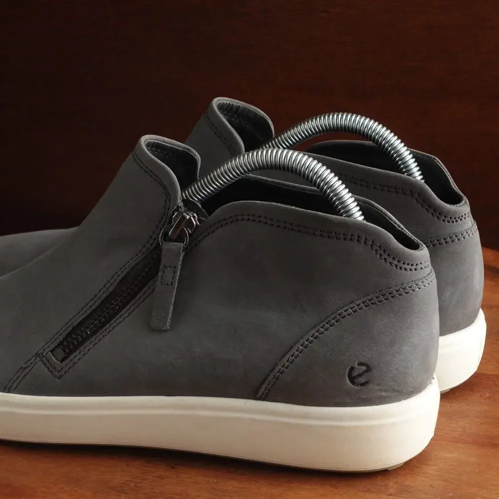 Ecco Shoes Womens Size EU 42 US‎ 11-11.5 Gray Soft 7 Leather Bootie Comfort Zip